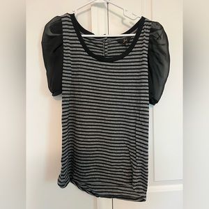 Jack by BB Dakota Puff-Sleeve Striped Top